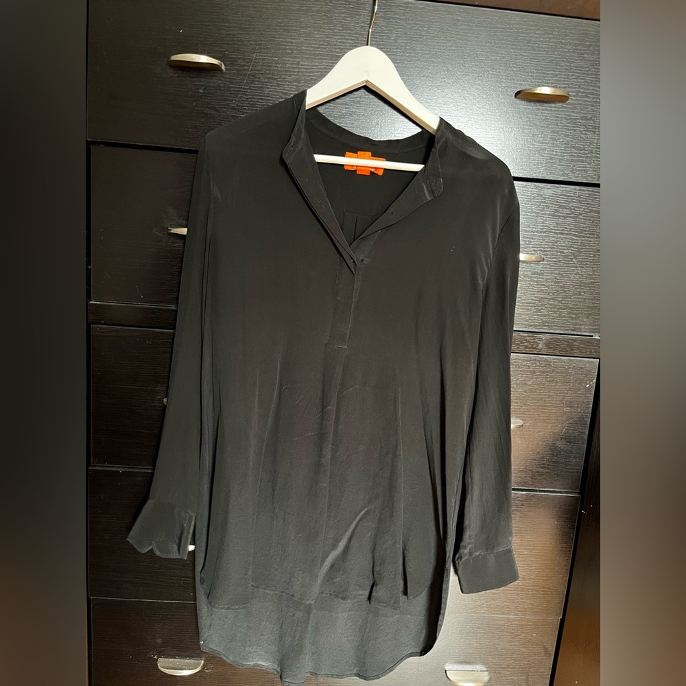 Black silk blouse